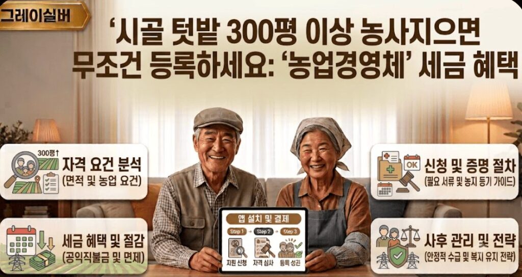 농업경영체-세금-혜택